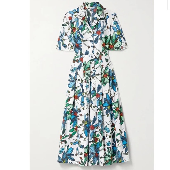 JASON WU COLLECTION FLORAL MIDI SHIRT DRESS - Picture 3 of 16